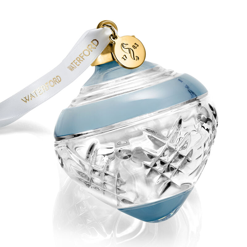 Waterford Crystal 2024 Annual "Winter Wonders" Blue Holly Berry Bauble Ornament image number 2