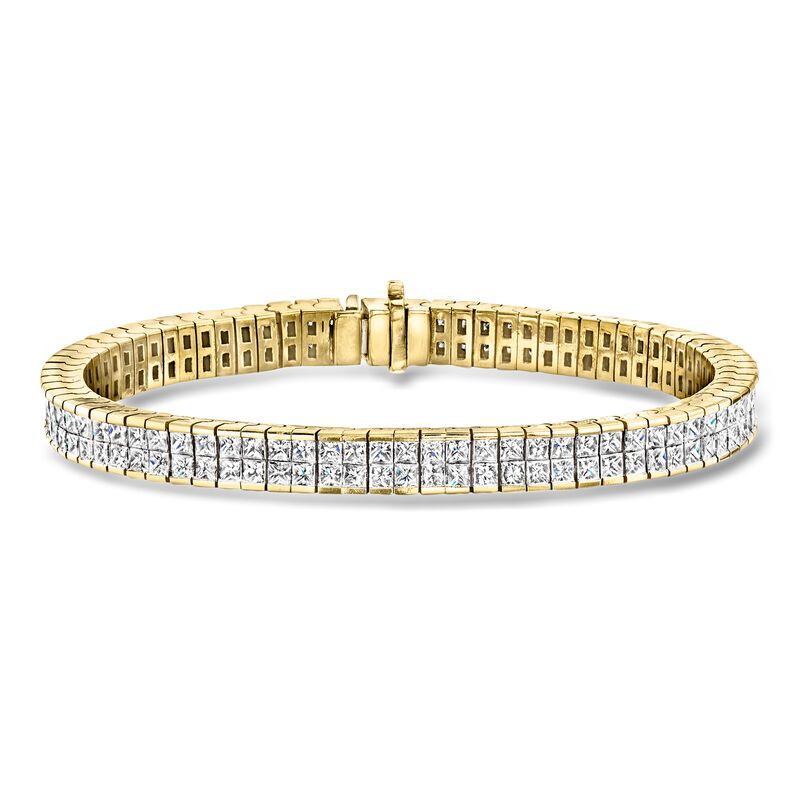 C. 1990 Vintage 11.00 ct. t.w. Diamond Bracelet in 18kt Yellow Gold. 7" image number 0