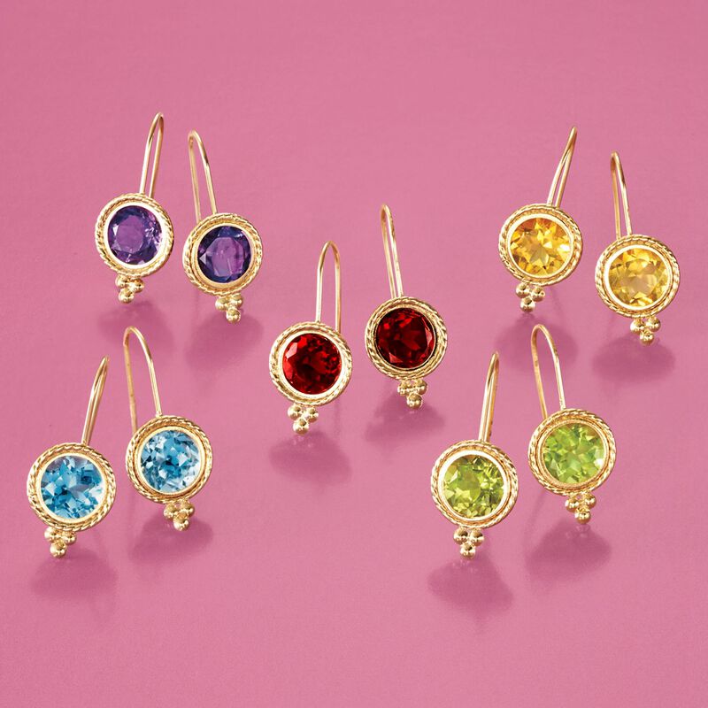 1.40 ct. t.w. Amethyst Drop Earrings in 14kt Yellow Gold image number 2