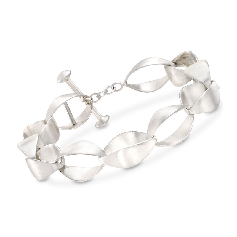 Zina Sterling Silver &quot;Contemporary&quot; Large Silken-Link Bracelet image number 0