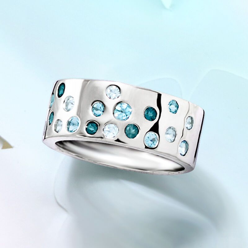 .70 ct. t.w. Tonal Blue Topaz Ring in Sterling Silver image number 3
