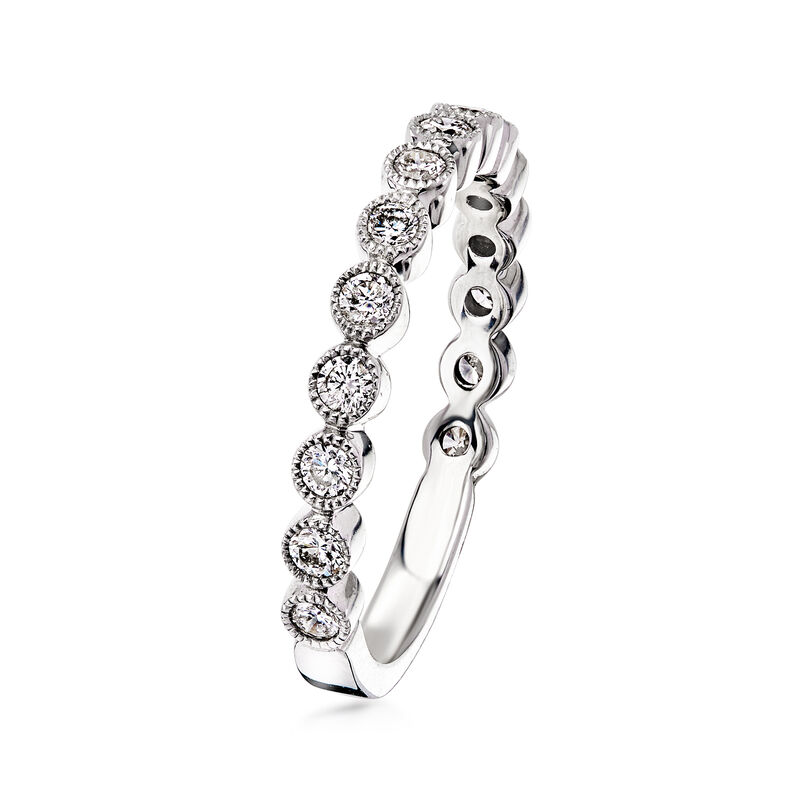 Gabriel & Co. .45 ct. t.w. Diamond Ring in 14kt White Gold. Size 7 image number 2