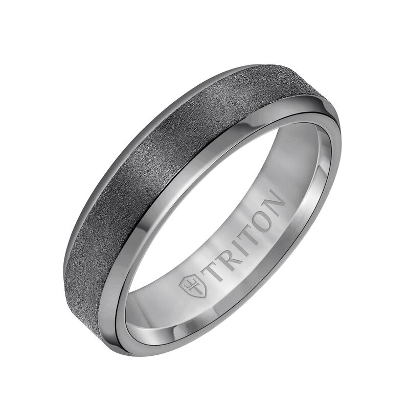 Men's 6mm Tantalum Wedding Band. Size 7.5 image number 1