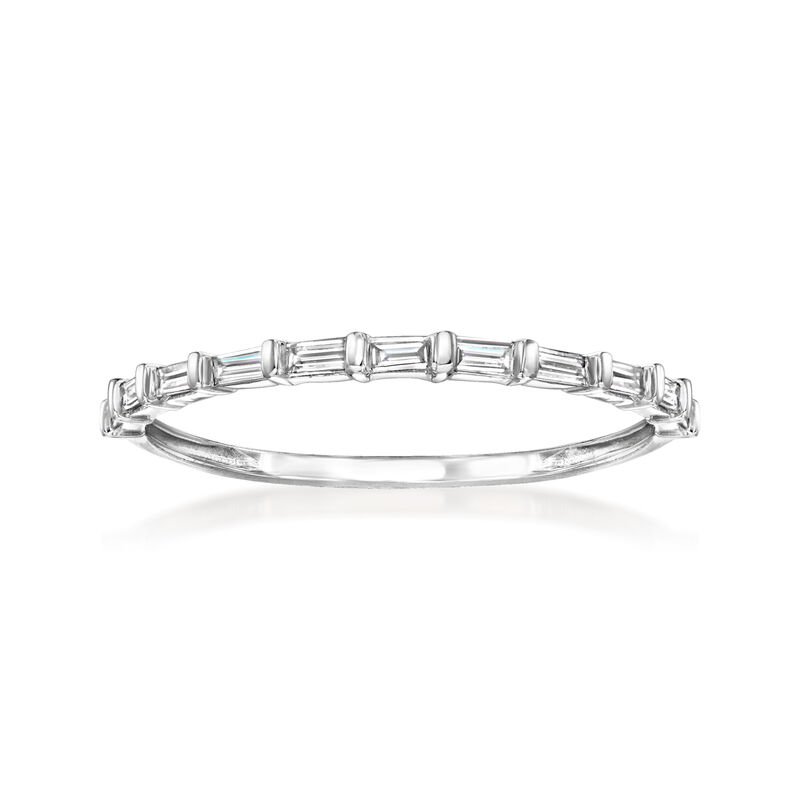 .20 ct. t.w. Baguette Diamond Ring in Sterling Silver. Size 6 image number 0