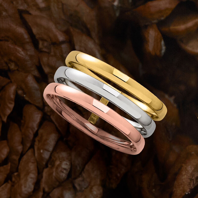 Italian 14kt Tri-Colored Gold Three-Row Ring image number 3