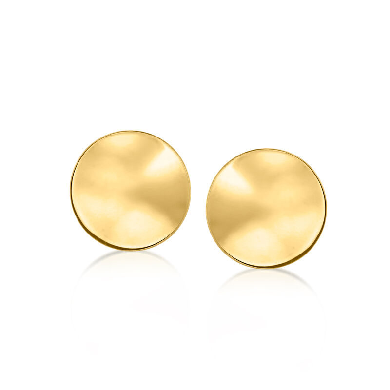 Italian 10kt Yellow Gold Disc Earrings  image number 0