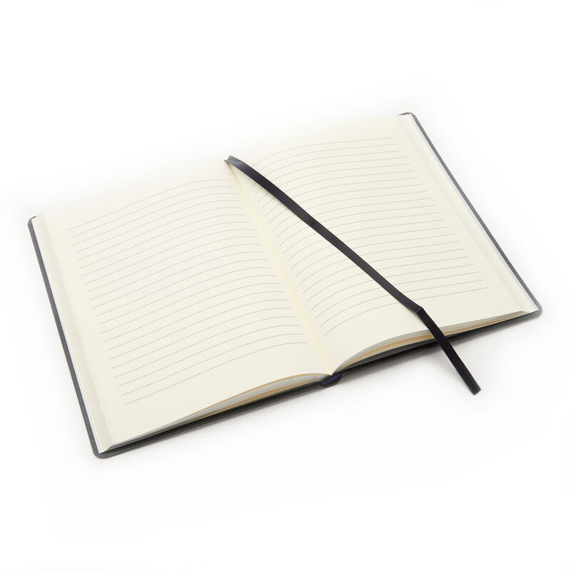 Royce Navy Leather Three-Initial Slim Journal image number 1