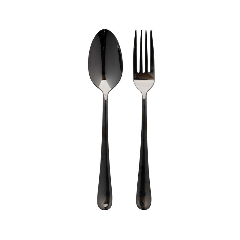 Vietri &quot;Settimocielo Nero&quot; 2-pc. 18/10 Stainless Steel Serving Set from Italy image number 0