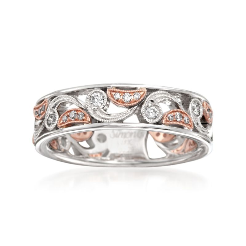 .29 ct. t.w. Diamond Paisley Ring in 18kt Two-Tone Gold. Size 7 image number 0