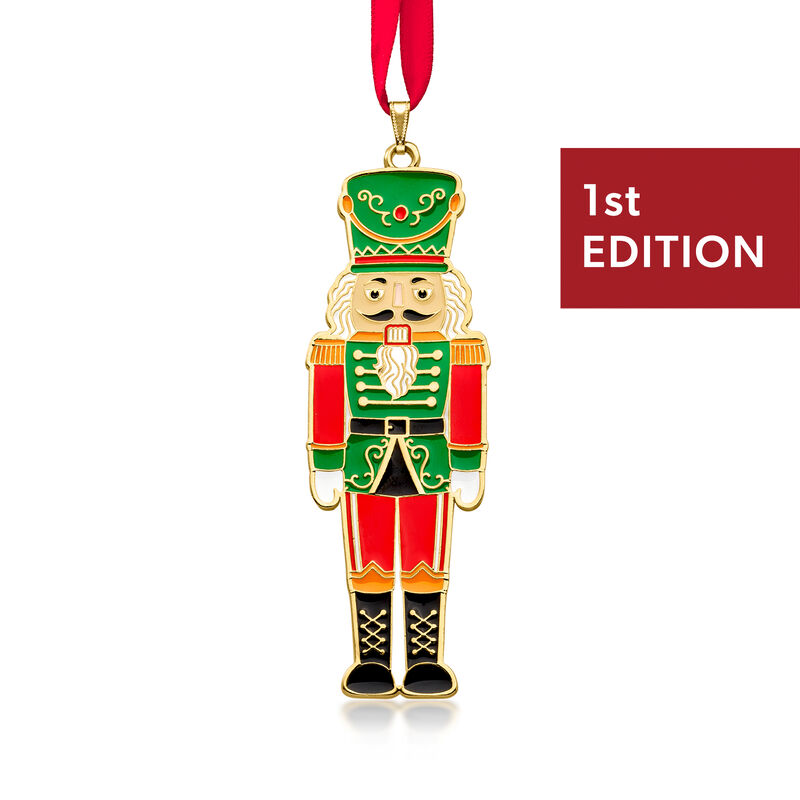 Fitz and Floyd 2026 Annual Gold-Plated Nutcracker Ornament with Enamel - 1st Edition image number 0