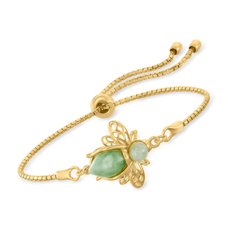 Jade Bumblebee Bolo Bracelet in 18kt Gold Over Sterling  image number 0