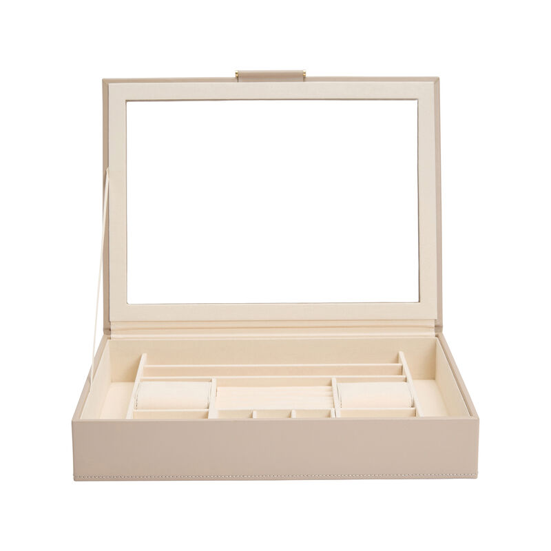 Wolf &quot;Sophia&quot; Mink Leather Jewelry Box with Window image number 3