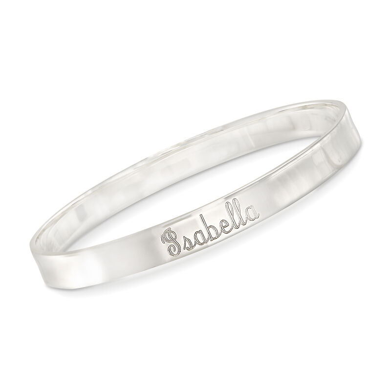 Sterling Silver Name Bangle Bracelet image number 0