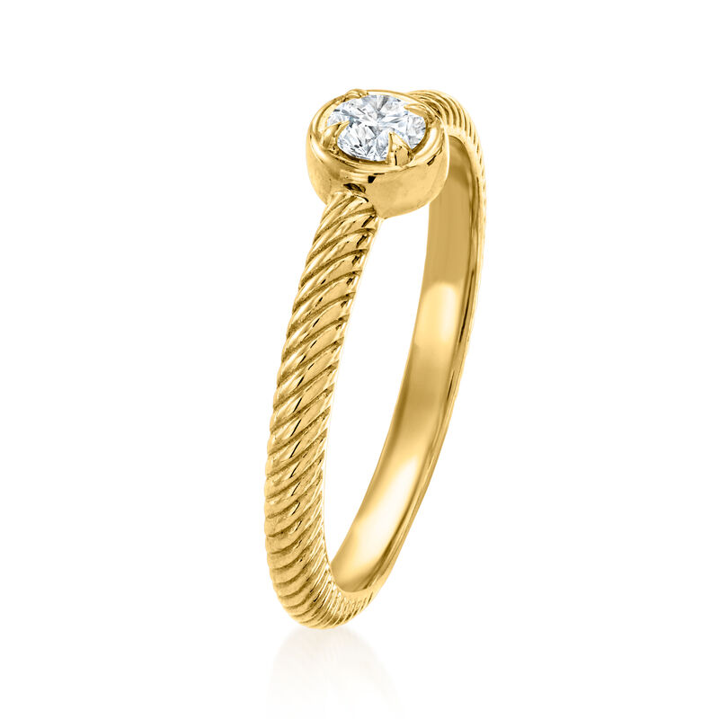 .16 Carat Lab-Grown Diamond Twisted Ring in 18kt Gold Over Sterling image number 2