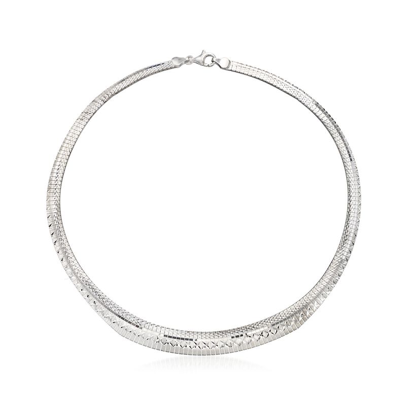 Italian Sterling Silver Diamond-Cut Cleopatra Necklace image number 0