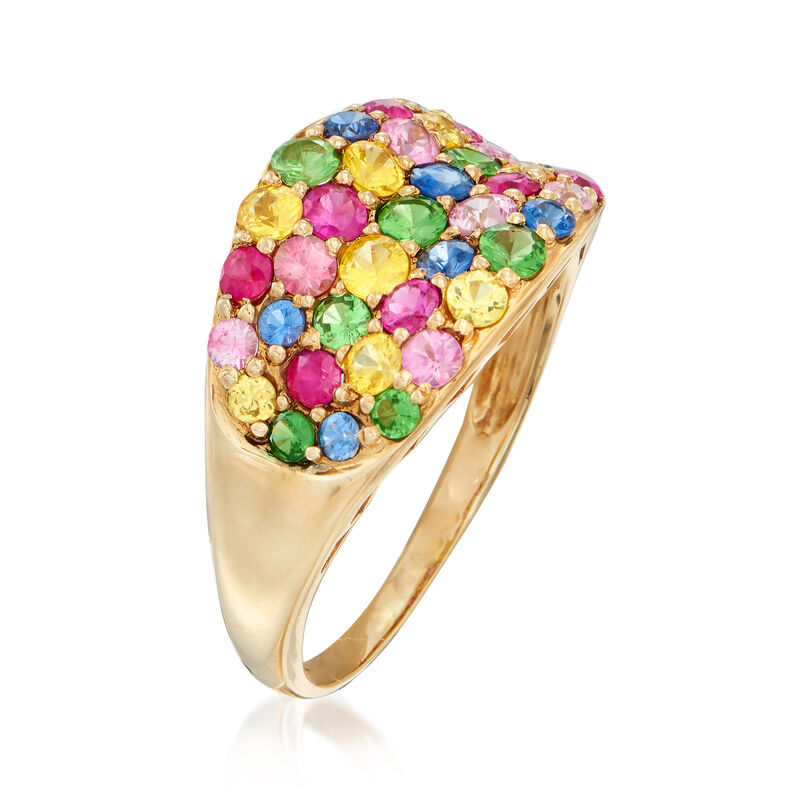 2.50 ct. t.w. Multi-Gemstone Ring in 14kt Yellow Gold image number 2