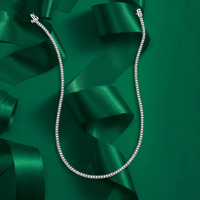 2.00 ct. t.w. Diamond Tennis Necklace in Sterling Silver image number 3