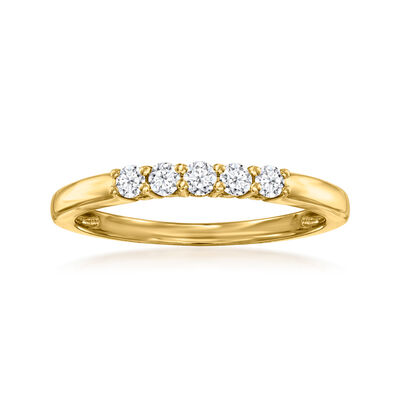 .20 ct. t.w. Lab-Grown Diamond Five-Stone Ring in 18kt Gold Over Sterling