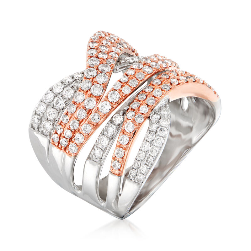 1.50 ct. t.w. Diamond Highway Ring in 14kt Two-Tone Gold image number 1