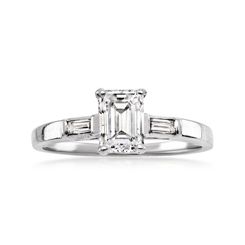 C. 1980 Vintage .75 ct. t.w. Diamond Ring in 14kt White Gold. Size 5.75 image number 0