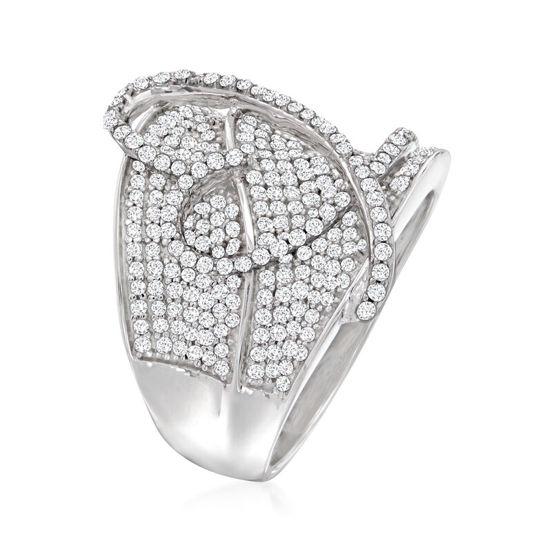 1.40 ct. t.w. Diamond Heart Ring in Sterling Silver image number 2