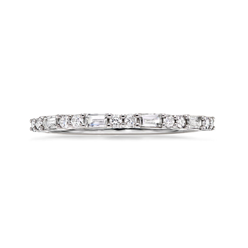.25 ct. t.w. Round and Baguette Lab-Grown Diamond Ring in Sterling Silver image number 0