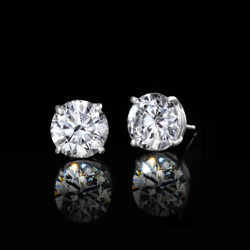 4.00 ct. t.w. Lab-Grown Diamond Stud Earrings in 14kt White Gold  image number 1