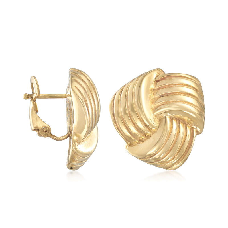 Italian 14kt Yellow Gold Love Knot Earrings image number 2