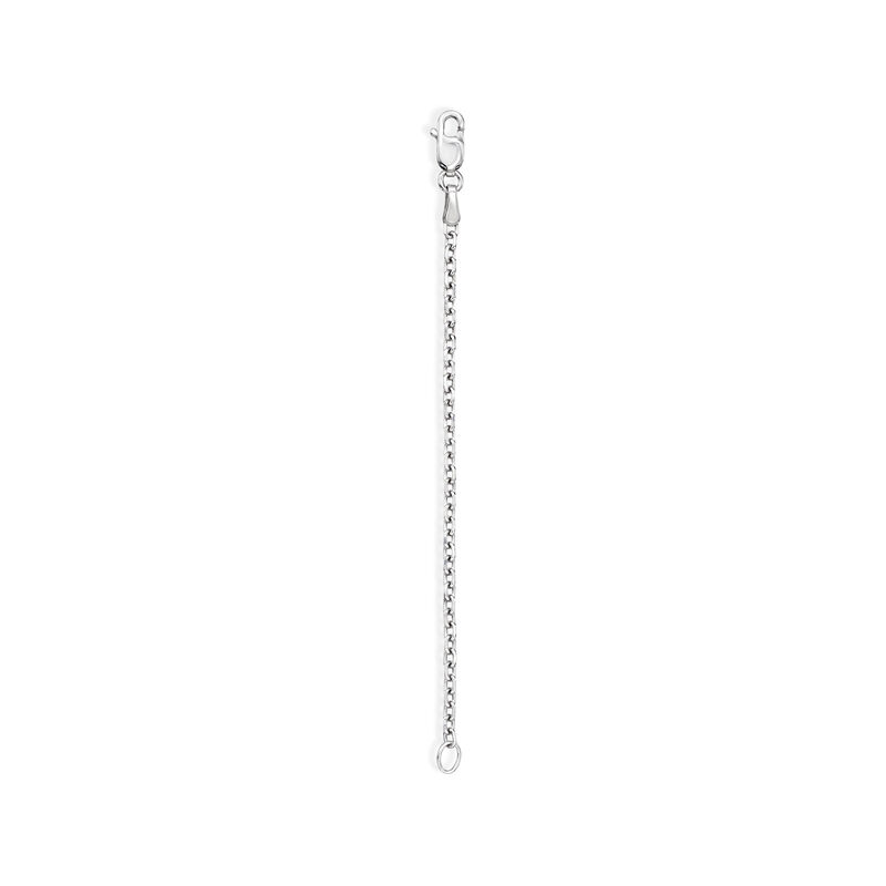 1.8mm 14kt White Gold Cable-Chain Necklace Extender image number 0