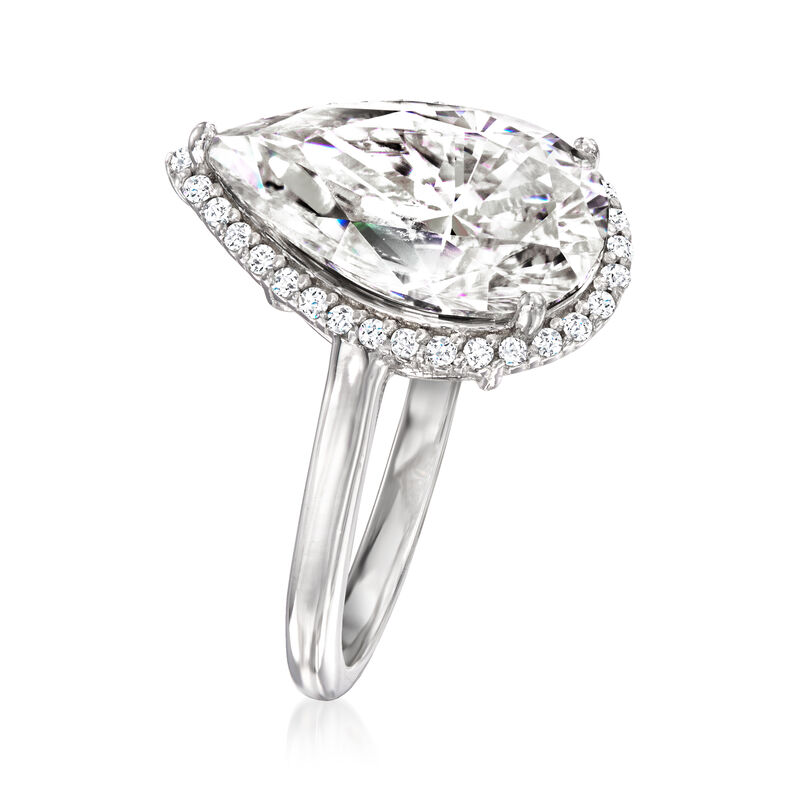 3.20 ct. t.w. Moissanite Ring in Sterling Silver image number 2