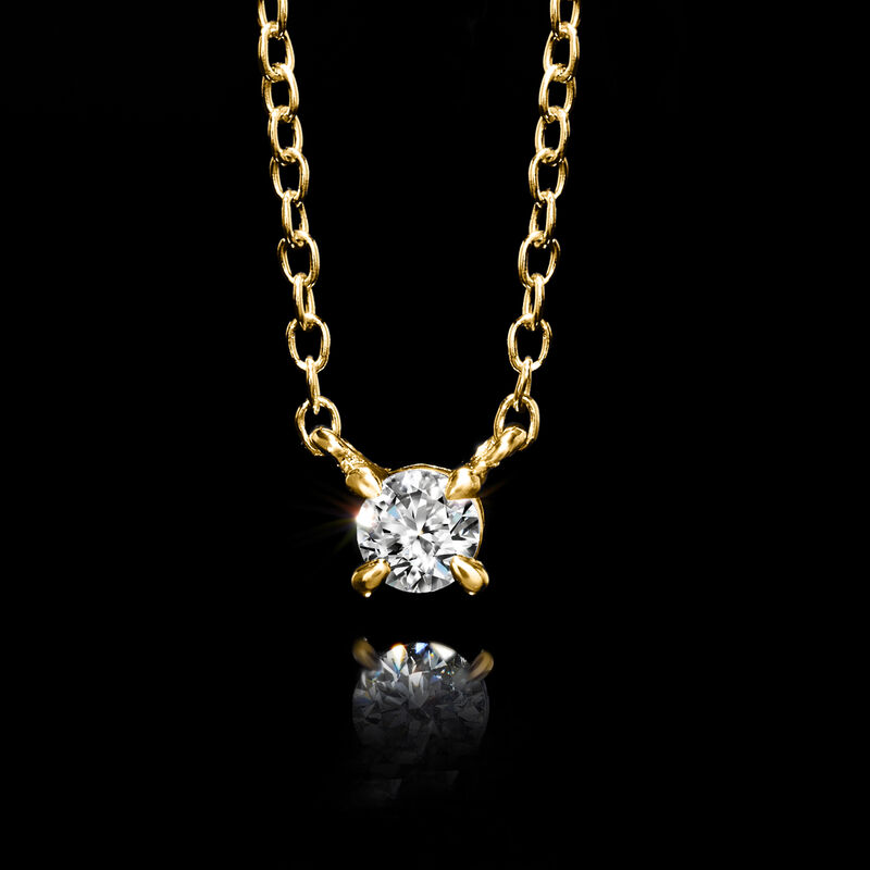 Lab-Grown Diamond Solitaire Necklace in 18kt Gold Over Sterling image number 2