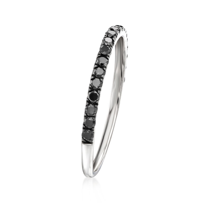 .33 ct. t.w. Black Diamond Ring in Sterling Silver image number 2
