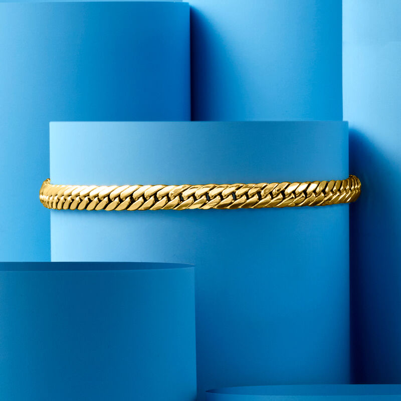 Italian 14kt Yellow Gold Cuban-Link Bracelet image number 2