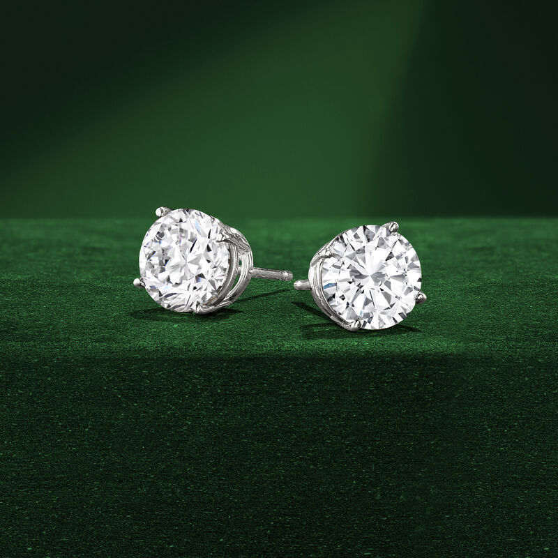 4.00 ct. t.w. Diamond Stud Earrings in Platinum  image number 2