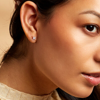 .15 ct. t.w. Diamond Star Stud Earrings in 14kt Yellow Gold