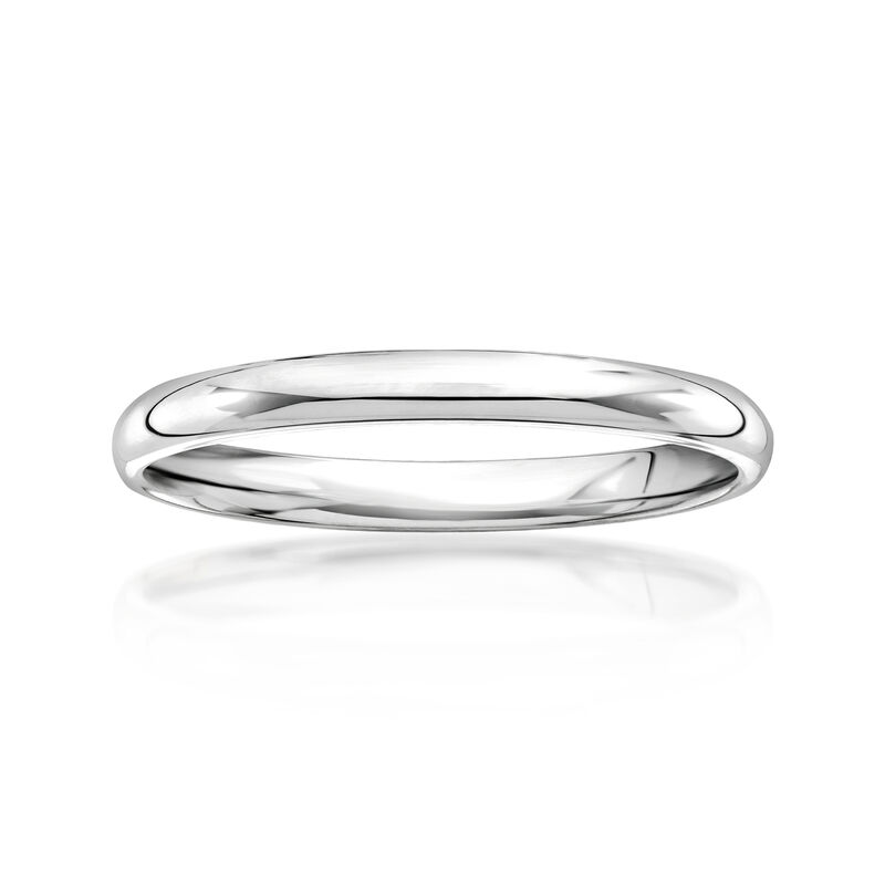 Women's 2mm 14kt White Gold Band image number 0