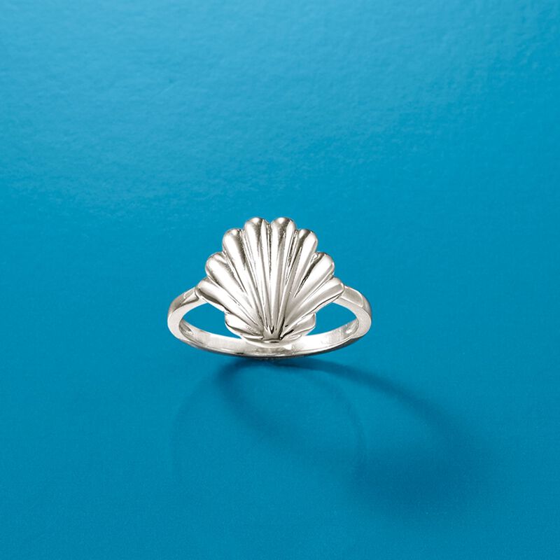 Sterling Silver Seashell Ring image number 3