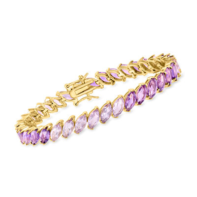 17.00 ct. t.w. Ombre Amethyst Tennis Bracelet in 18kt Gold Over Sterling