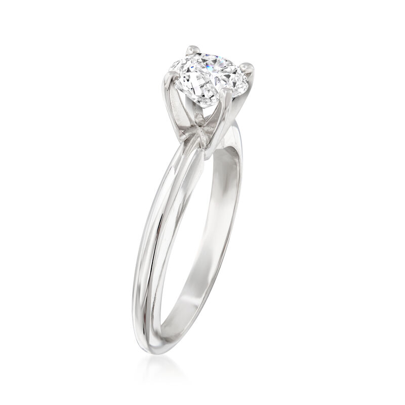 1.00 Carat Certified Diamond Solitaire Ring in 14kt White Gold image number 2