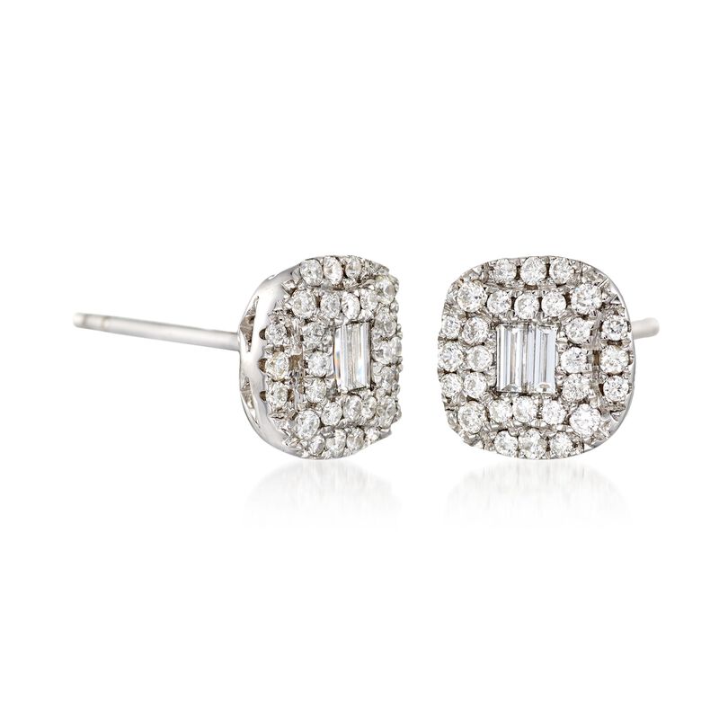 Gregg Ruth .58 ct. t.w. Diamond Earrings in 18kt White Gold  image number 2