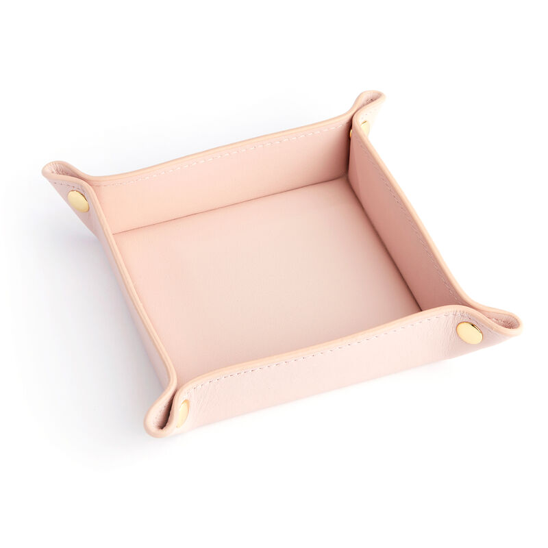 Royce Blush Pink Leather Valet Tray image number 0