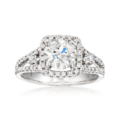 C. 1990 Vintage 2.14 ct. t.w. Diamond Ring in 18kt White Gold