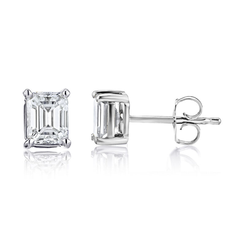 .70 ct. t.w. Certified Diamond Stud Earrings in Platinum image number 2