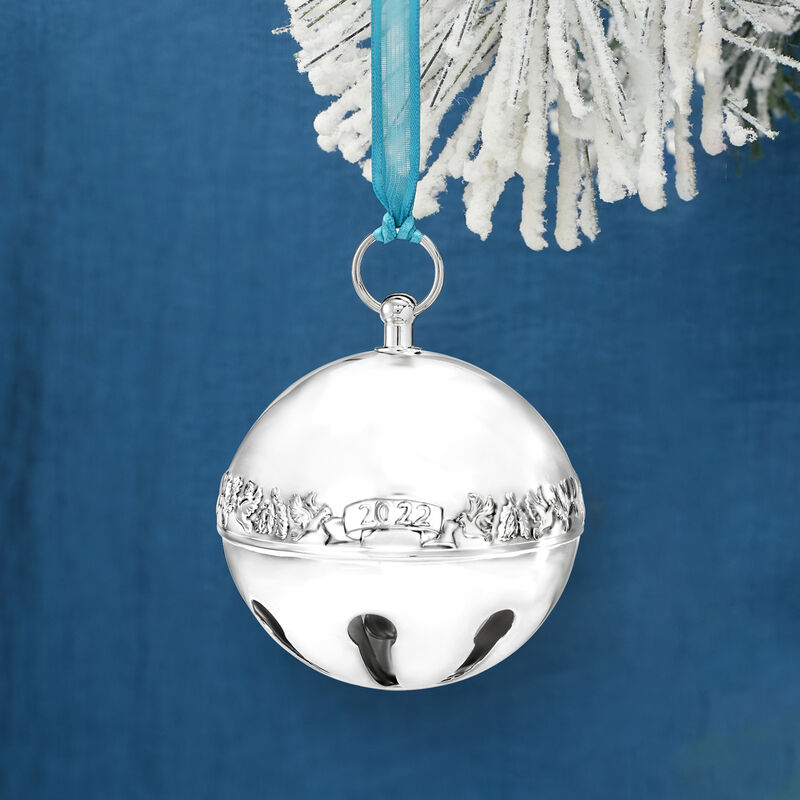 Wallace 2022 Annual Silver Plate Sleigh Bell Ornament - 52nd Edition image number 8