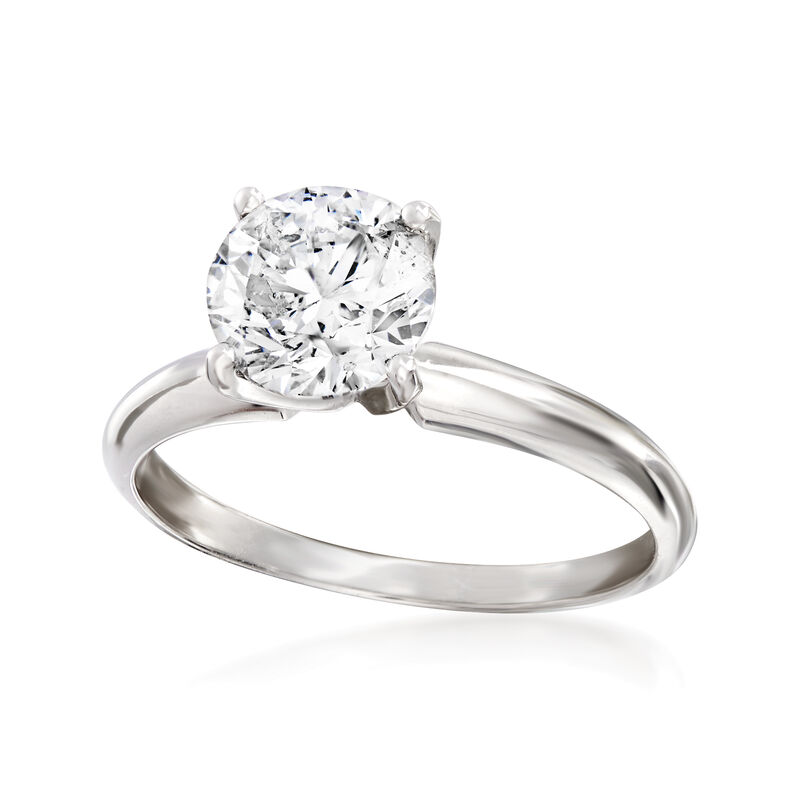 1.50 Carat Diamond Solitaire Ring in Platinum image number 3