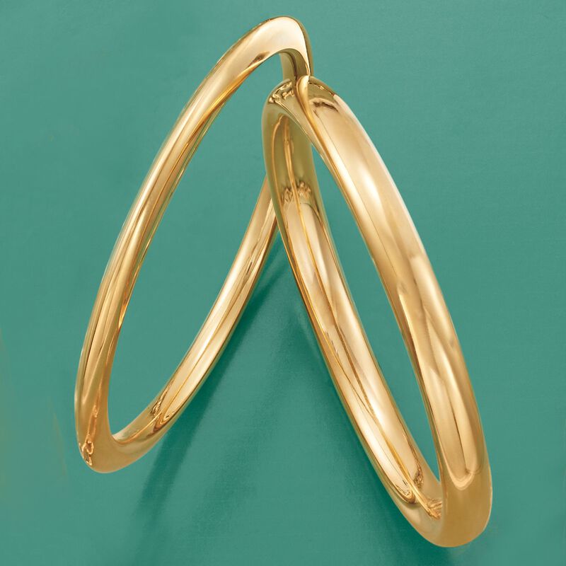 Italian Andiamo 14kt Yellow Gold Bangle Bracelet image number 2