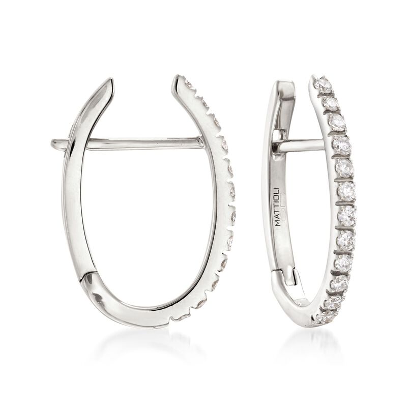 Mattioli &quot;Puzzle&quot; .34 ct. t.w. Diamond Earrings in 18kt White Gold with Eleven Interchangeable Drops  image number 4