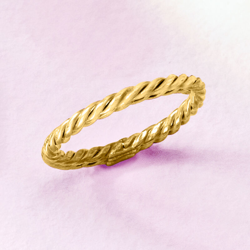 18kt Yellow Gold Roped Ring image number 3