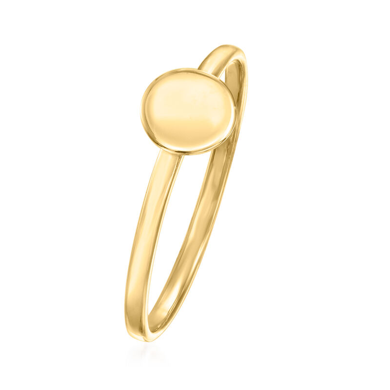 14kt Yellow Gold Circle Ring image number 2