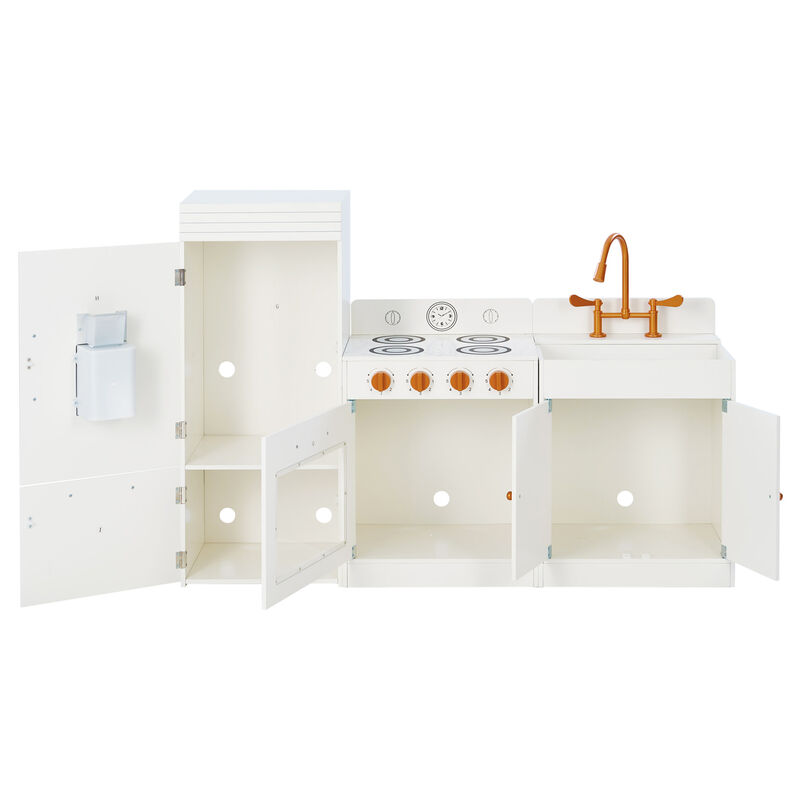 Teamson Kids "Little Chef" Paris Modern Play Kitchen in White and Rose Gold image number 1